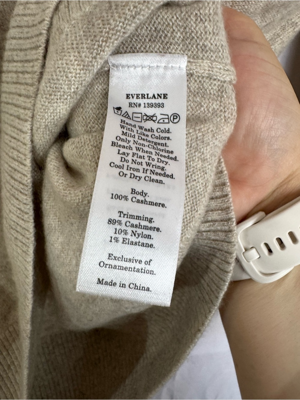 Everlane Women’s Crewneck Sweater in Light Oatmeal Size Small - Picture 3 of 5